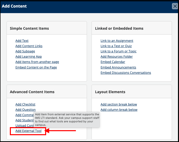Sakai Add External Tool.png
